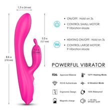 Load image into Gallery viewer, Ultimate Luxury Rabbit Heating Vibrator
