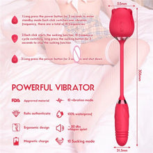 Load image into Gallery viewer, Rose Thrusting Egg Vibrator
