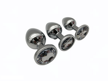 Load image into Gallery viewer, Bedazzled Stainless steel 3in1 BUTT PLUG
